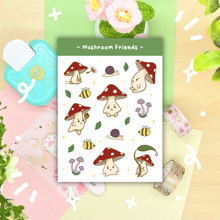 Load image into Gallery viewer, Mushroom Friends Sticker Sheet