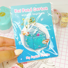 Load image into Gallery viewer, Koi Pond Carton Keychain