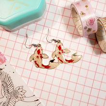 Load image into Gallery viewer, Red Koi Fish Earrings
