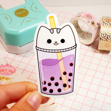 Load image into Gallery viewer, Taro Squish Boba Waterproof Sticker