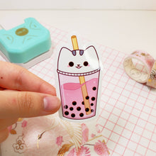 Load image into Gallery viewer, Strawberry Squish Boba Waterproof Sticker