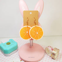 Load image into Gallery viewer, Orange Slice Earrings