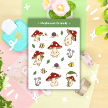 Load image into Gallery viewer, Mushroom Friends Sticker Sheet
