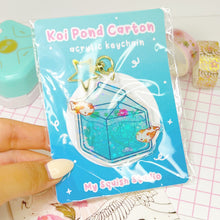 Load image into Gallery viewer, Koi Pond Carton Keychain

