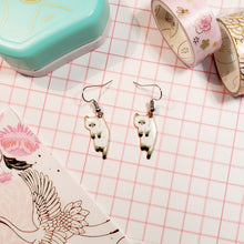 Load image into Gallery viewer, White Cat Earrings
