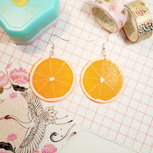 Load image into Gallery viewer, Orange Slice Earrings
